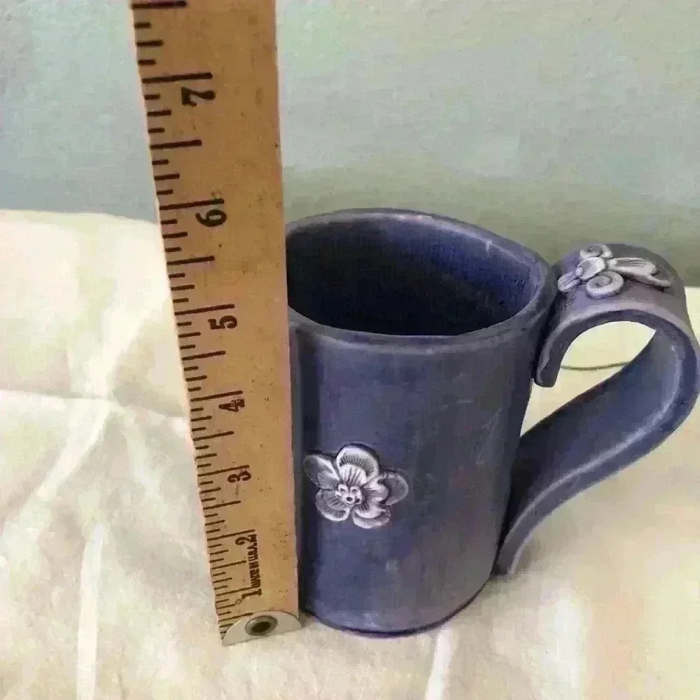VTG handmade ceramics course project blue purple mug